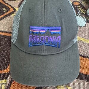 Patagonia Black Cap with Purple & Blue Embroidered Logo
